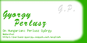 gyorgy perlusz business card